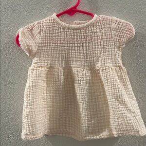 Rabbit + Bear Light Pink Textured Baby Top